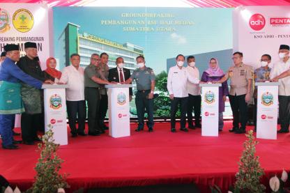 Groundbreaking Pembangunan Rumah Sakit Haji Medan, Semangat Gubernur Meneruskan Perjuangan Para Pendiri